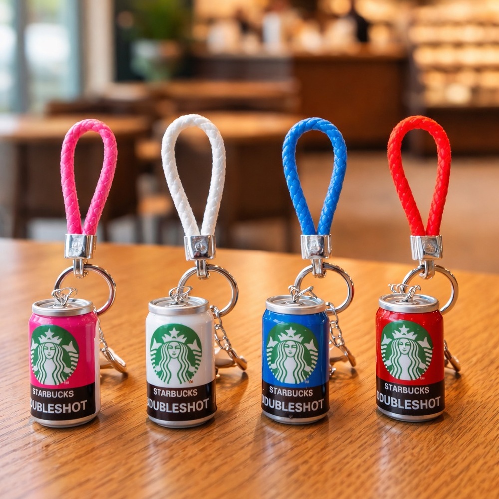 Starbucks Keychain Card Holders in Pink, White, Blue, Red